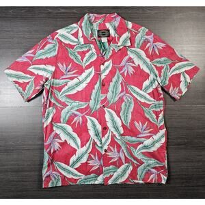 Vtg Hawaiian Reserve Collection Shirt Large Mens Tropical Floral Made Hawaii US